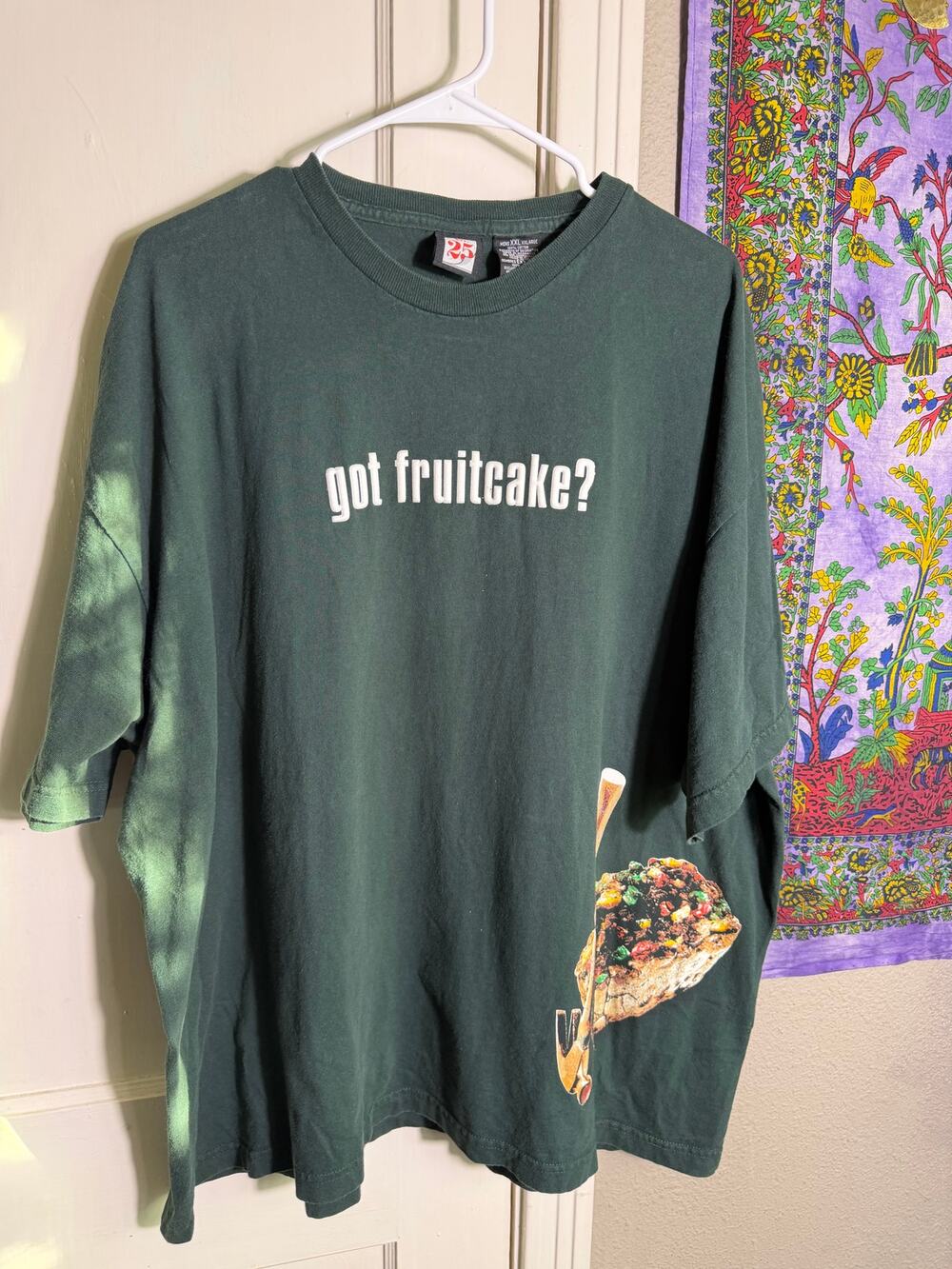 Got Fruitcake? Christmas T Shirt Mens XXL Dec 25 Dark Green Holiday Tee